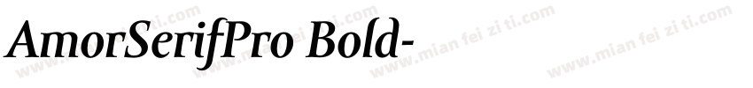 AmorSerifPro Bold字体转换